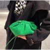 Shoulder Bags Handbags For Women Brand Designers Green Towel Soft Cloth Cloud Bags Flock Messenger Bags New Fashion Dumpling Bun