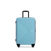 3 Piece Luggage Sets ABS Lightweight Suitcase with Two Hooks, Spinner Wheels, TSA Lock, (20/24/28) Green