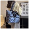 Winter Lightweight Tote Bag Fashion Filled Cotton One Shoulder Women's Bag Puffer Shoulder Bag Pillow Shopper Bag