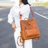 Vintage Women Girls Backpack PU Leather Travel School Bag Shoulder Handbag Purse
