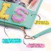 Chenille Letter Clear Bag Purse Multi-purpose Transparent Waterproof Stuff Makeup Tote Bag;  2 Pack Stuff Pouch Varsity Letter Cosmetic Bag;  Toiletry