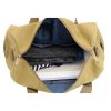 Canvas Travel Bag with Patch Decor Lightweight Luggage for Business Trips
