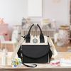 Baby Nappy Diaper Bag with 6 Pockets Burp Cloth Adjustable Shoulder Strap Detachable Small Bag Multifunctional Diaper Changing Bag with 2 Insulated Po