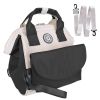 Baby Nappy Diaper Bag with 6 Pockets Burp Cloth Adjustable Shoulder Strap Detachable Small Bag Multifunctional Diaper Changing Bag with 2 Insulated Po
