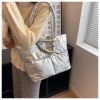 Winter Lightweight Tote Bag Fashion Filled Cotton One Shoulder Women's Bag Puffer Shoulder Bag Pillow Shopper Bag