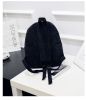 Corduroy Backpack Fashion Women Bookbags Pure Color Shoulder Bag Teenger Girl Travel Bag Mochila Striped Rucksack