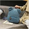 Personalised Bear Backpacks Custom Name Portable Children Travel Shopping Rucksacks Women's Cute Bear Shaped Shoulder Backpack