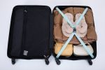 3 Piece Luggage Sets ABS Lightweight Suitcase with Two Hooks, Spinner Wheels, TSA Lock, (20/24/28) Green