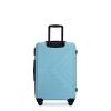 3 Piece Luggage Sets ABS Lightweight Suitcase with Two Hooks, Spinner Wheels, TSA Lock, (20/24/28) Green