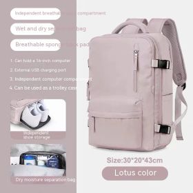 Large Capacity Multifunctional Travel Waterproof Mummy Backpack (Option: 2211 Lotus Root Pink)