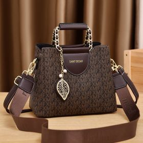 Women's Vintage Fashion Print Handbag (Option: FXE Brown-24x20cm)