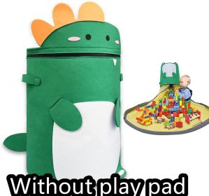 Felt Storage Bag Toy Play Mat 2 In 1 Pull Rope (Option: Green-Do not add lining)