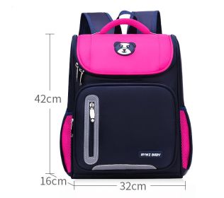 Boys And Girls Space Bag Backpack Lightweight Children's School Bag (Option: Rose Red-Large)