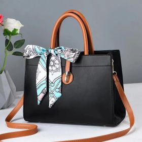 Fashion Women's Portable Large Capacity Shoulder Messenger Bag (Color: Black)