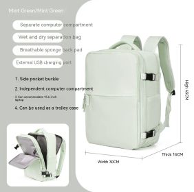 Large Capacity Multifunctional Travel Waterproof Mummy Backpack (Option: 2209 Mint Green)