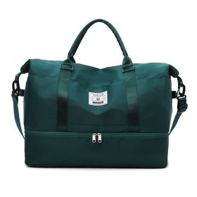 New Large Capacity Travel Oxford Cloth Portable Folding Multifunctional Travel Bag (Option: Dark Green)