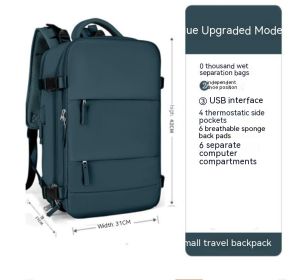 Large Capacity Multifunctional Travel Waterproof Mummy Backpack (Option: 2210 Peacock Blue)