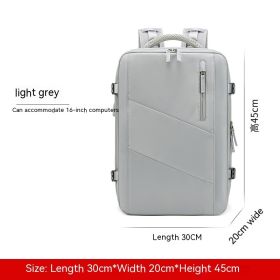Nylon Travel Men's Large Capacity Lightweight Computer Backpack (Option: Light Gray-18 Inches)