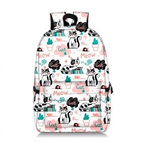 Fashion All-print New Cute Cat Creative Backpack (Option: 05 Style)