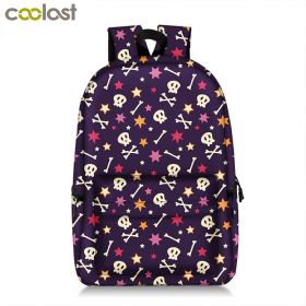 Fashion All-print New Cute Cat Creative Backpack (Option: 09 Style)