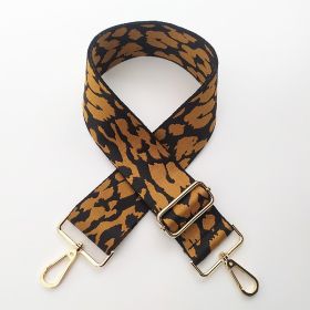 Adjustable Wide Shoulder Strap Accessory Embroidery (Option: Brown Leopard Printed)